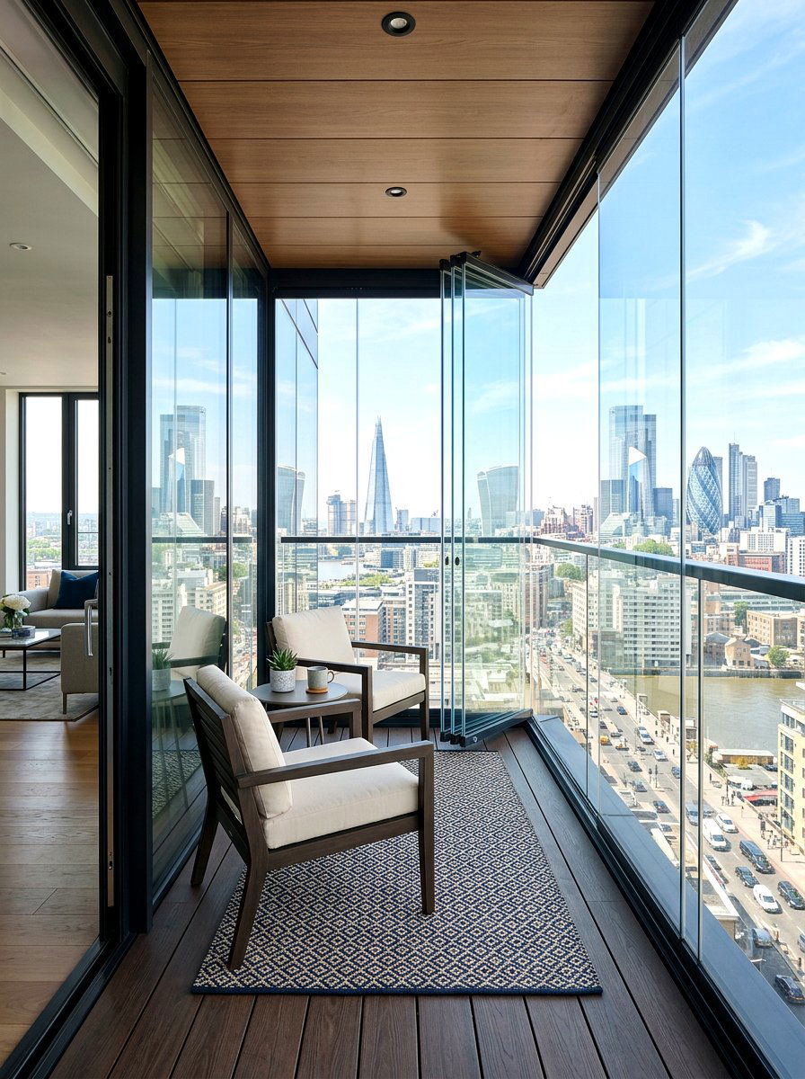 Glass Enclosed Balcony - 30 glass room addition ideas