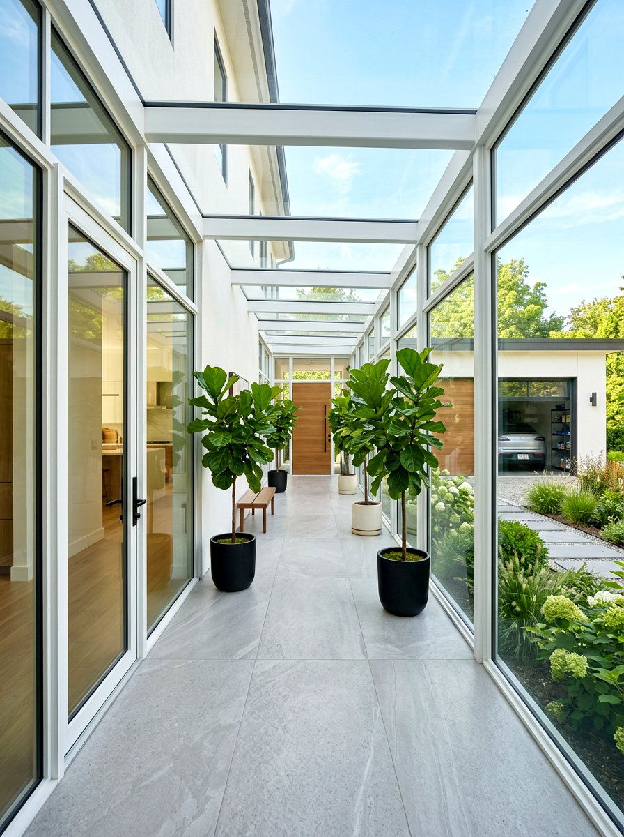 Glass Enclosed Breezeway - 30 breezeway ideas