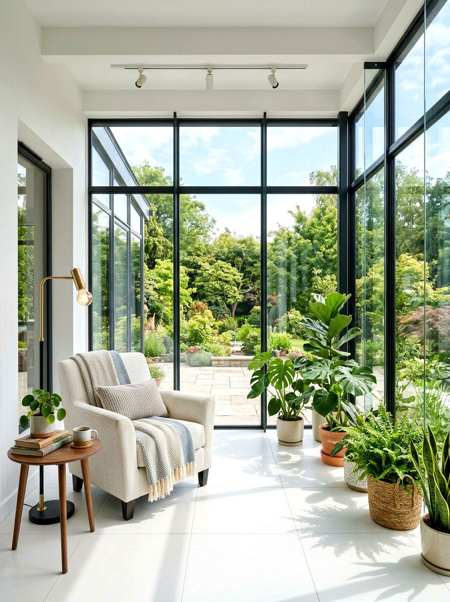 Glass Enclosed Porch - 30 porch extension ideas