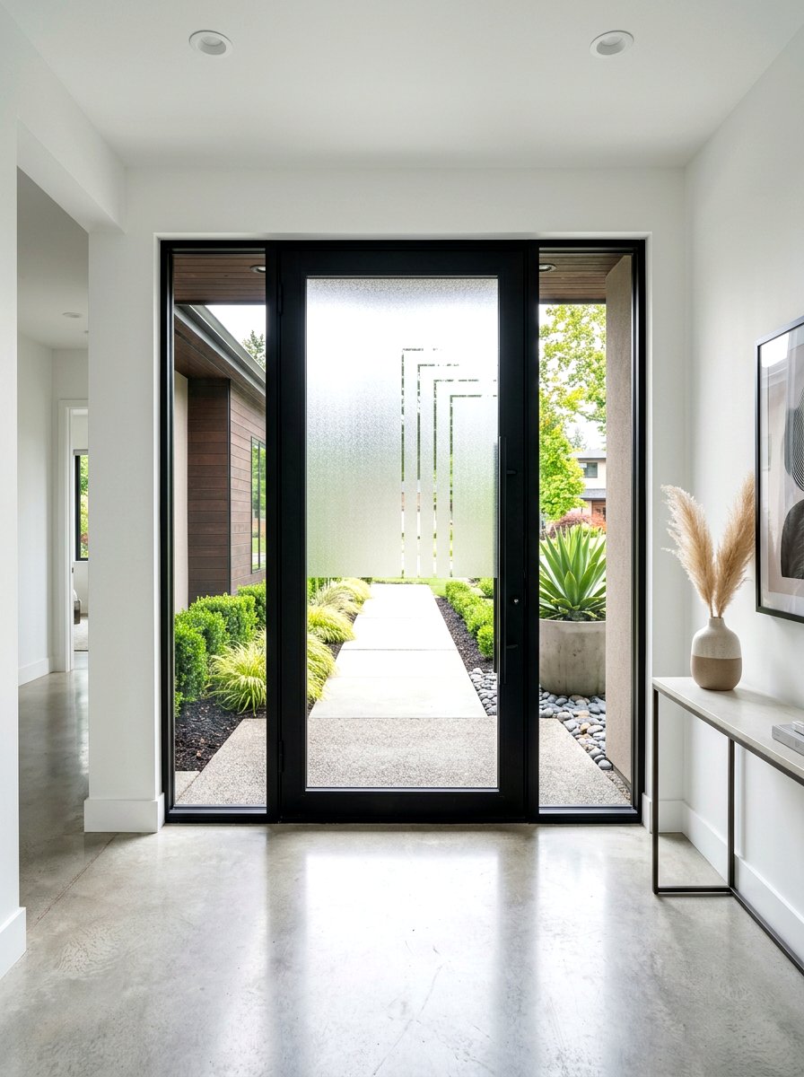Glass Entry Door - 30 front stoop styling ideas