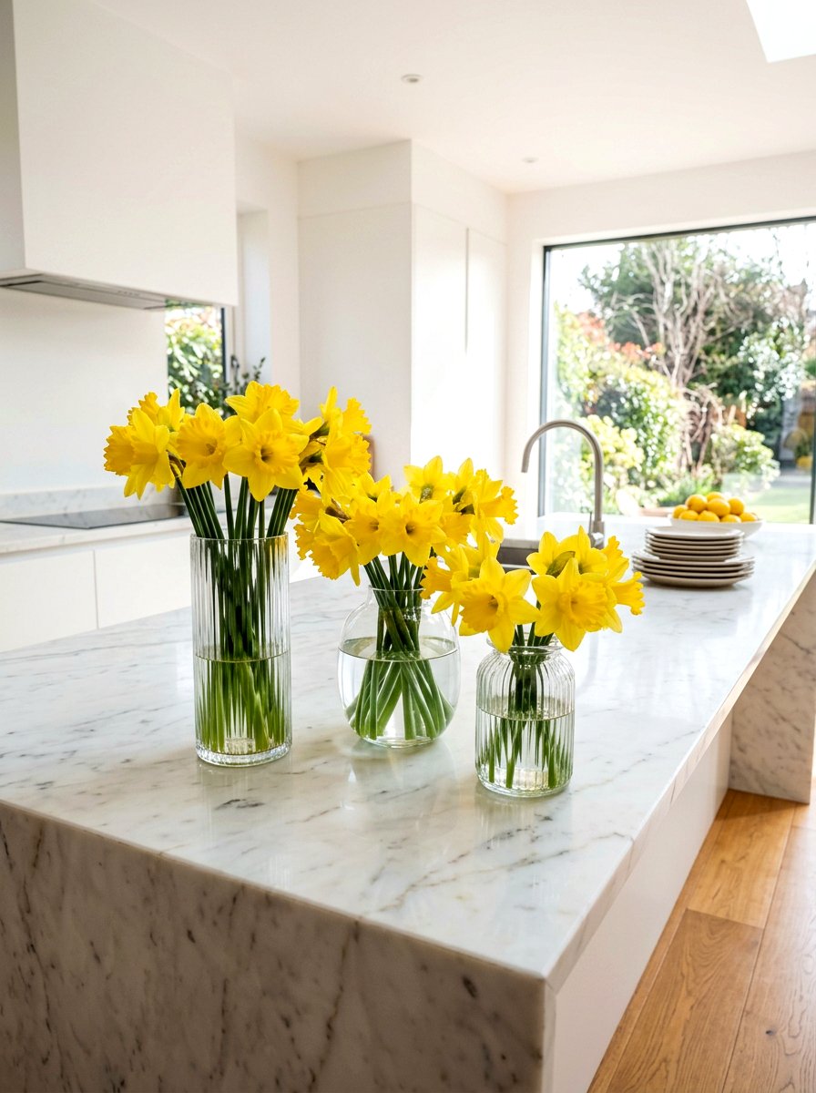 Glass Flower Vase - 30 spring kitchen decor ideas