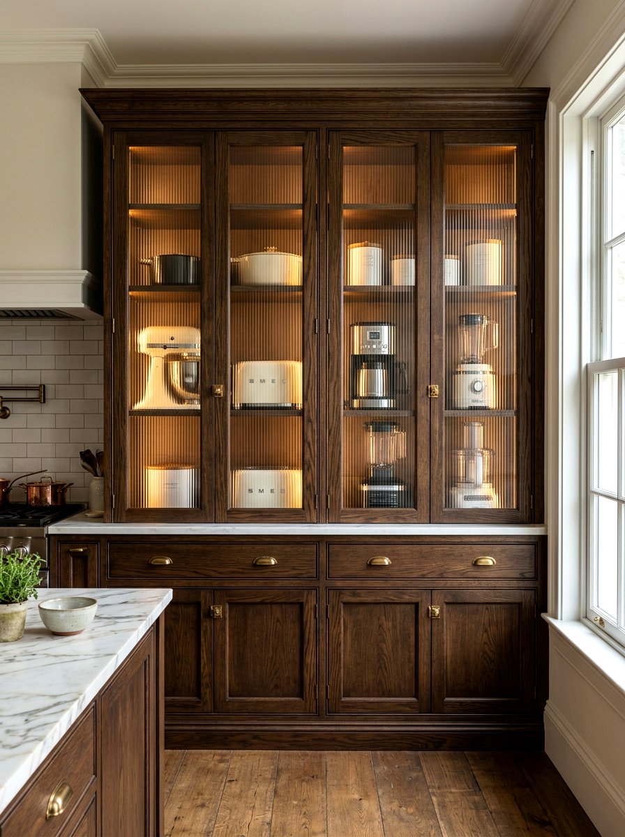 Glass Front Appliance Pantry - 30 appliance pantry ideas