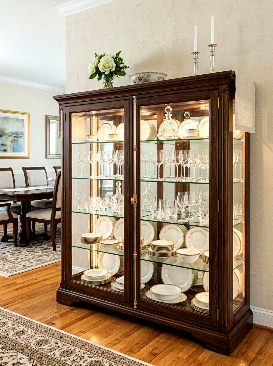 Glass Front Buffet - 30 dining buffet styling ideas