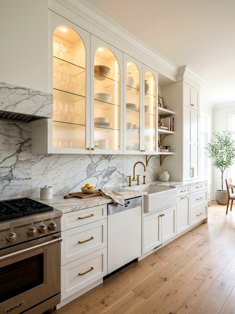 Glass Front Cabinet Kitchen - 30 one wall kitchen ideas