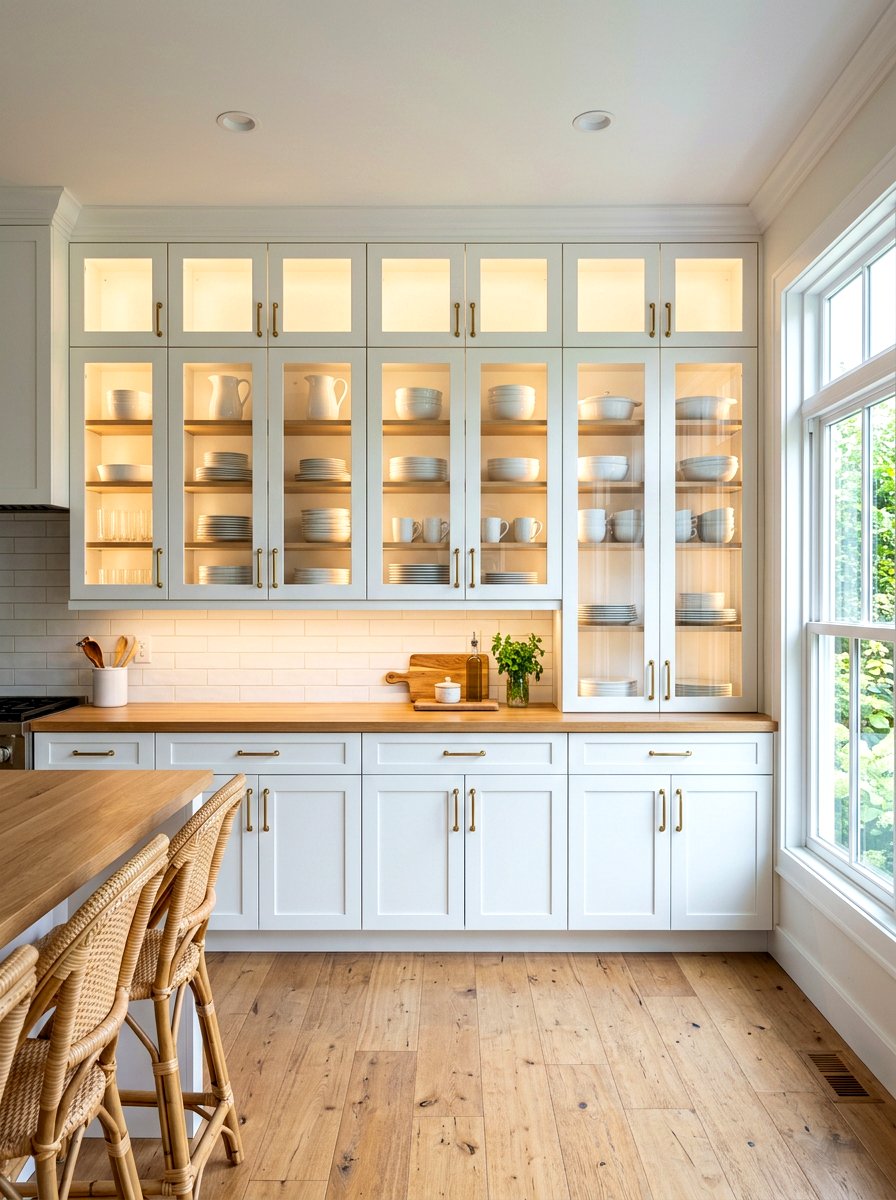 Glass Front Cabinets - 30 Scandinavian kitchen ideas