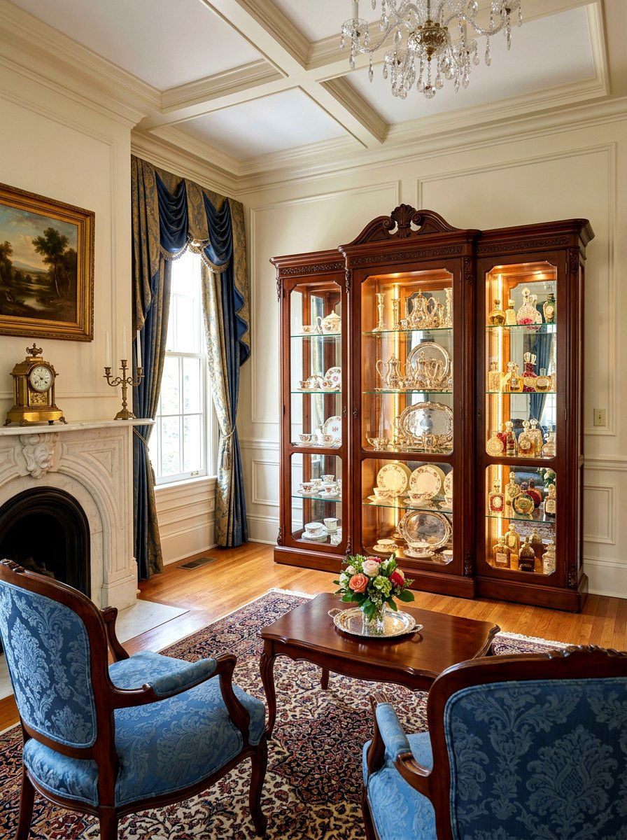Glass Front Curio Cabinet - 30 china hutch styling ideas