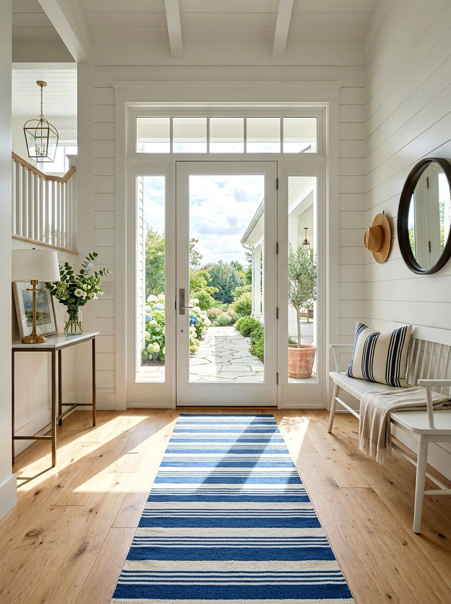 Glass Front Entry Door - 30 Hamptons entryway ideas
