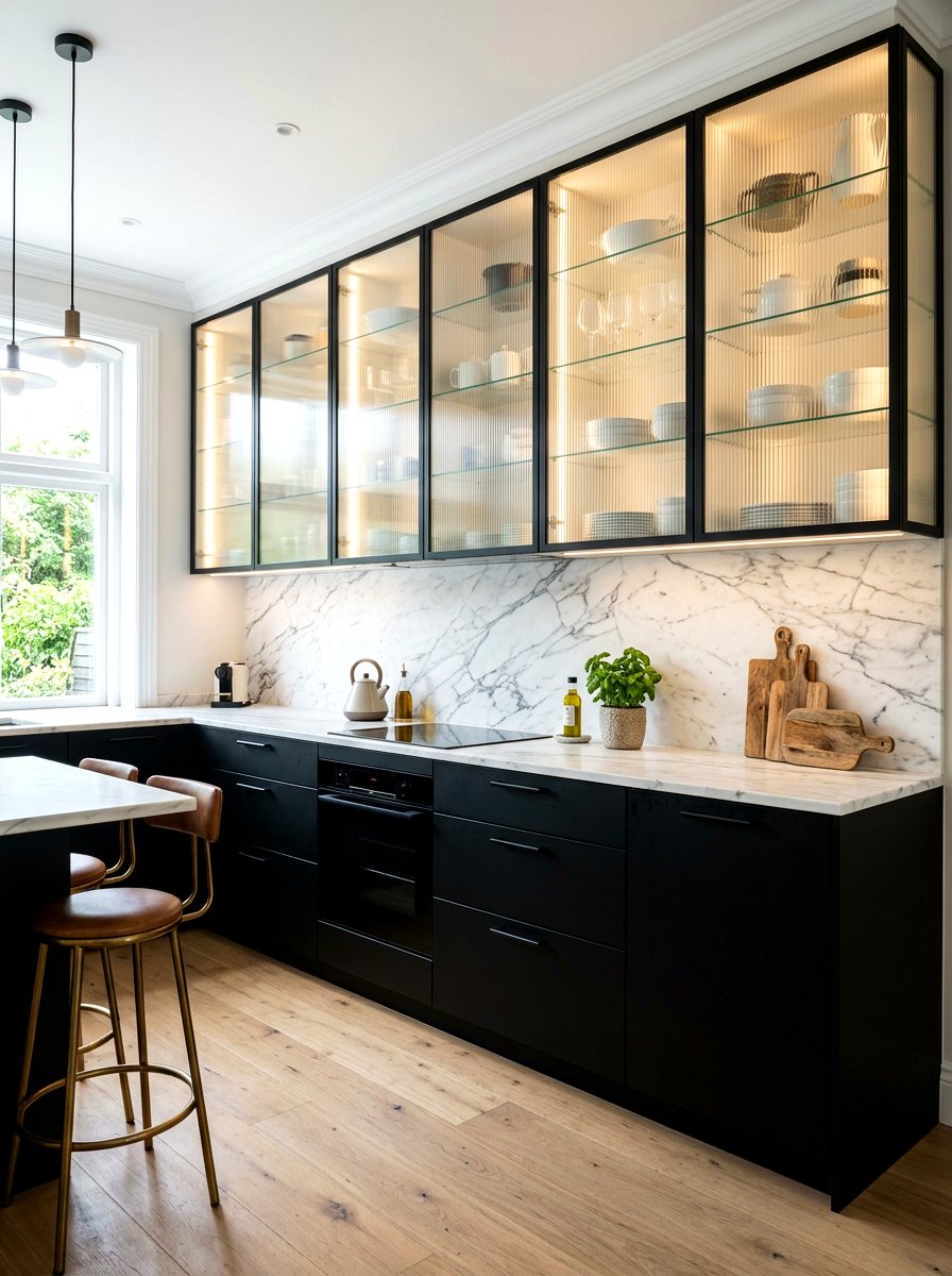 Glass Front Kitchen Cabinet - 30 modern kitchen ideas
