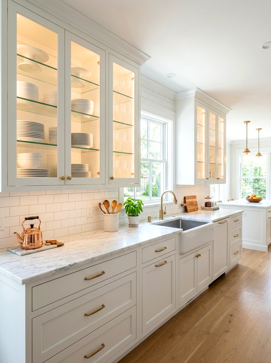 Glass Front Kitchen Cabinets - 30 Parisian kitchen ideas