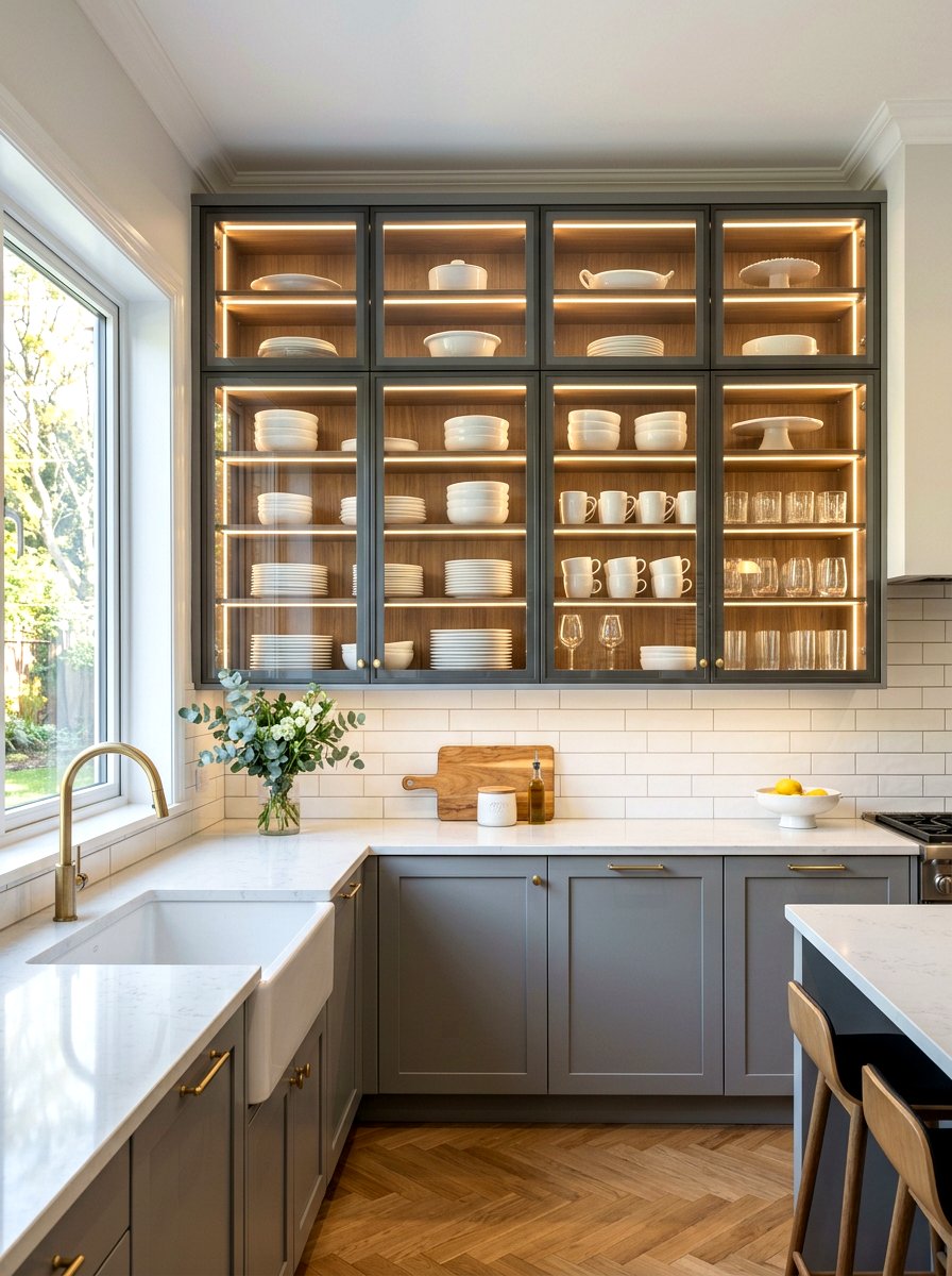 Glass Front Kitchen Cabinets - 30 kitchen cabinet ideas