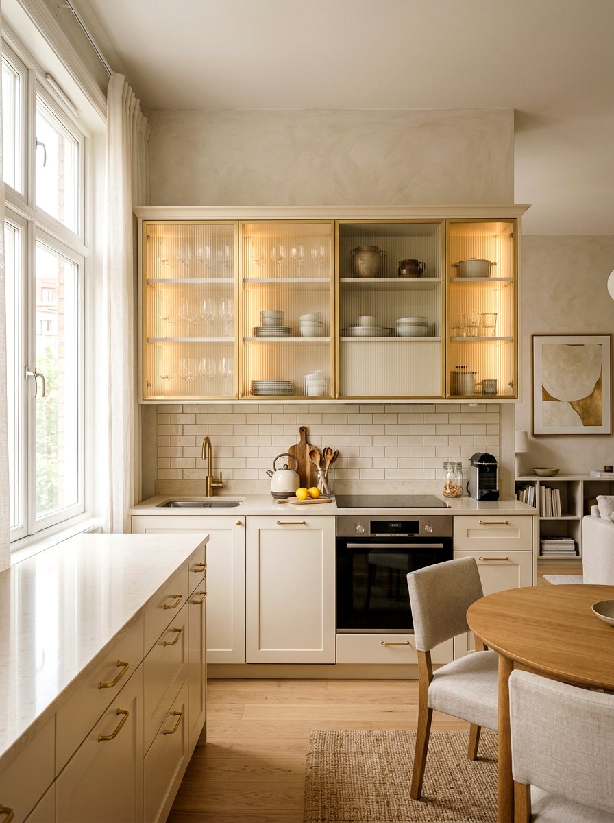Glass Front Kitchenette - 30 studio kitchenette ideas