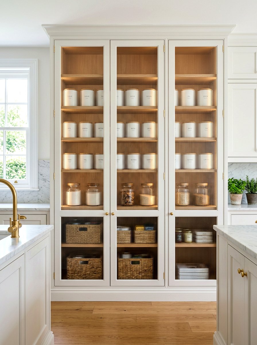 Glass Front Pantry - 30 English pantry kitchen ideas