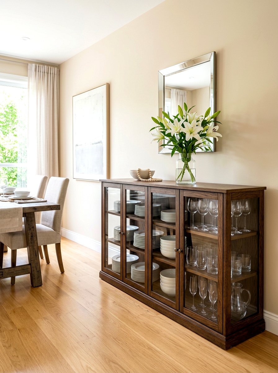 Glass Front Sideboard - 30 sideboard styling dining ideas