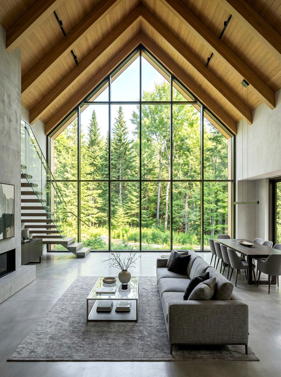 Glass Front Vaulted Great Room - 30 vaulted great room ideas