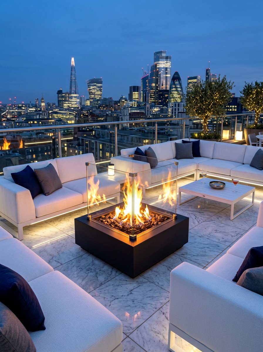Glass Gas Fire Pit - 30 gas fire pit ideas
