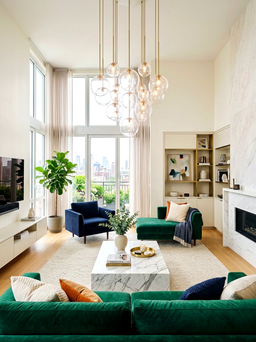 Glass Globe Cluster - 30 pendant light cluster ideas