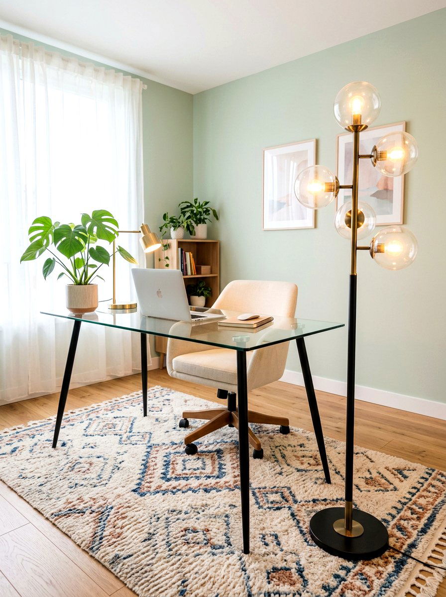 Glass Globe Floor Lamp - 30 office floor lamp ideas