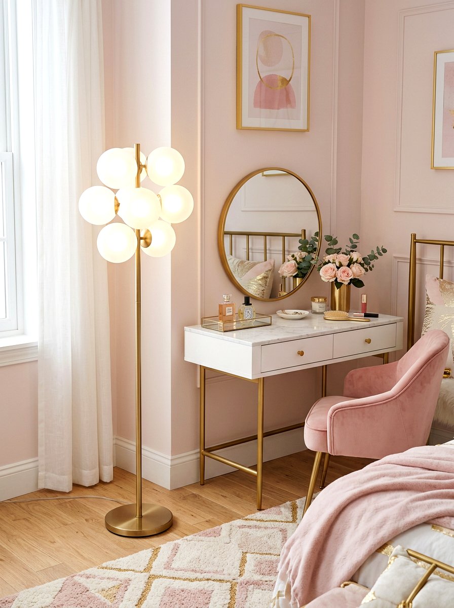 Glass Globe Floor Lamp - 30 floor lamp bedroom corner ideas