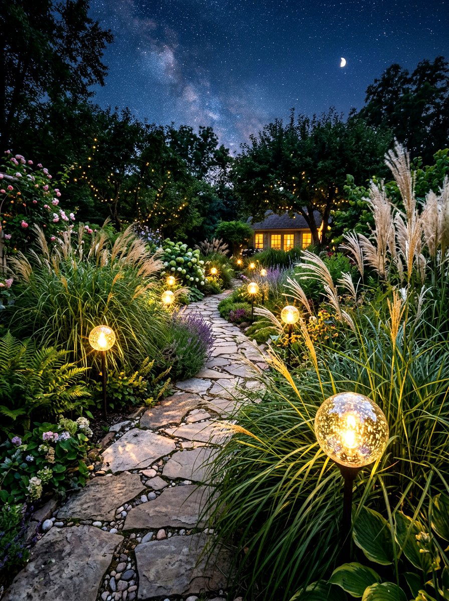 Glass Globe Pathway Lights - 30 pathway lighting ideas