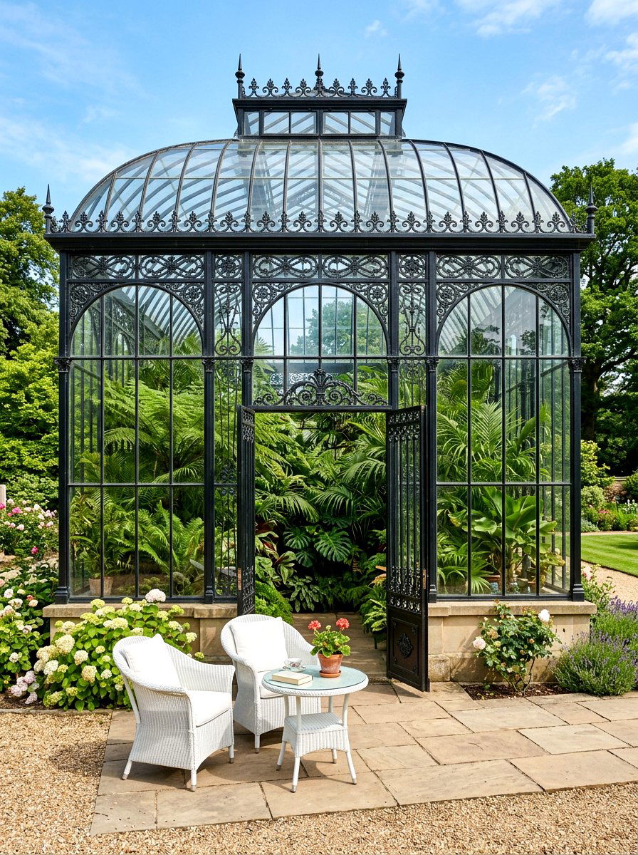Glass Greenhouse Conservatory - 30 Victorian garden ideas