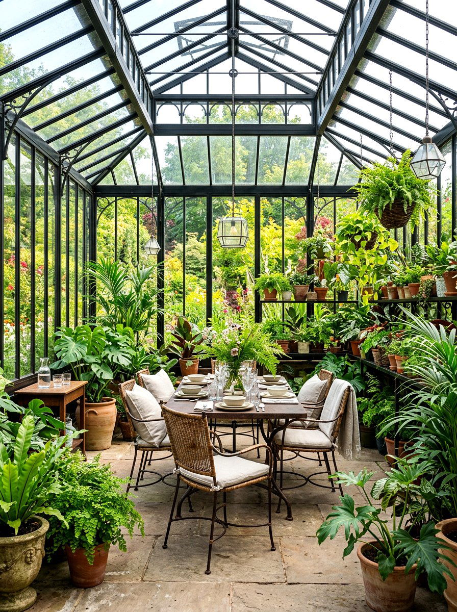 Glass Greenhouse - 30 al fresco dining ideas
