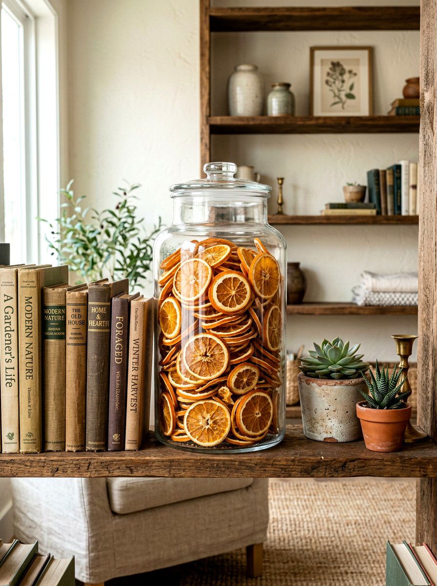 Glass Jar Filler - 30 dried orange decor ideas