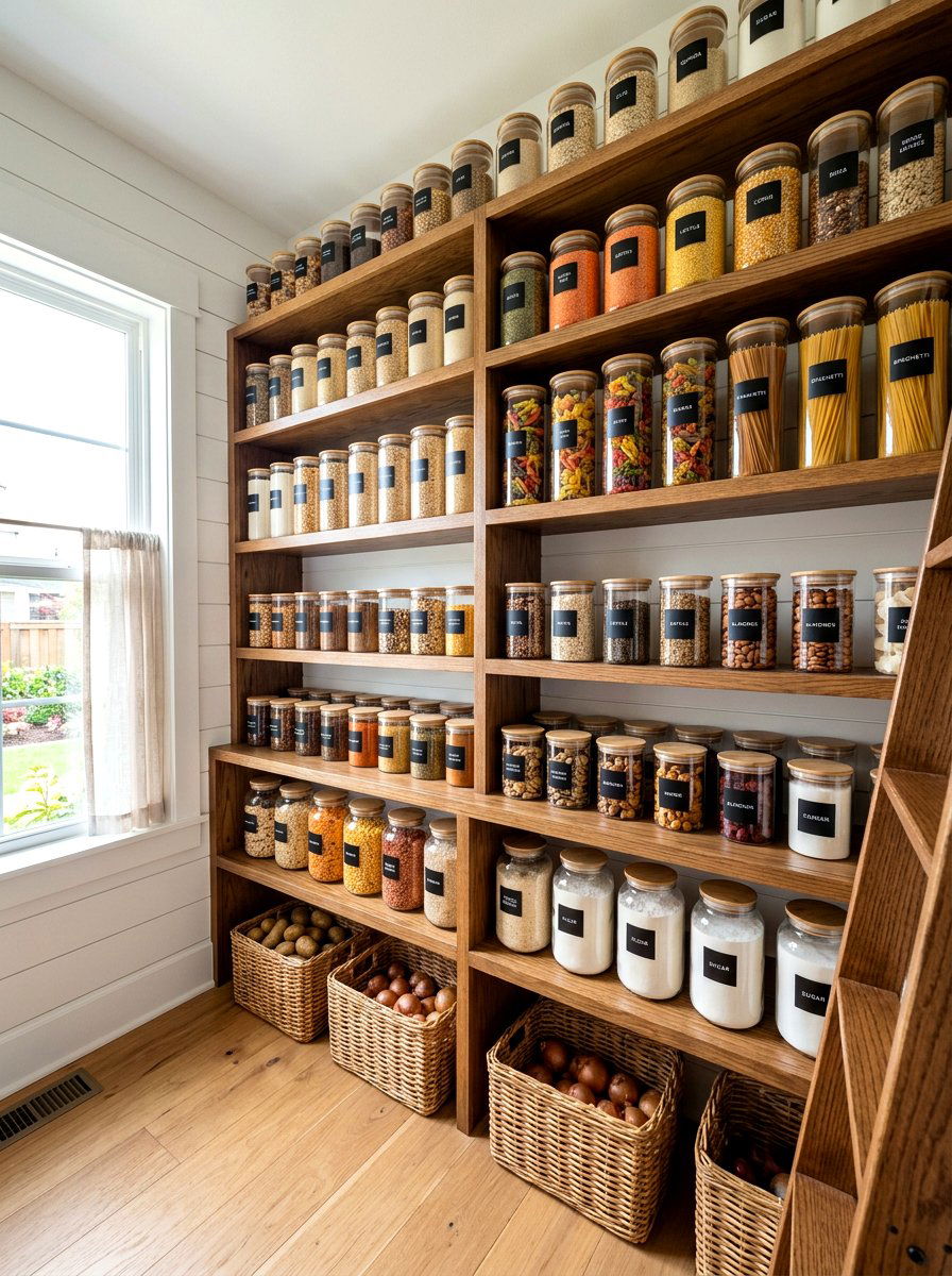 Glass Jar Food Storage - 30 zero waste pantry ideas