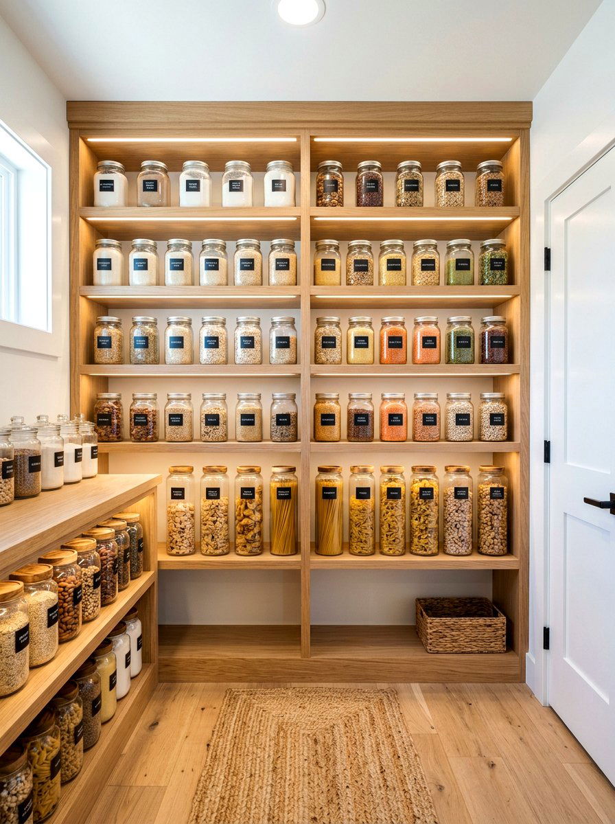 Glass Jar Organization - 30 bakery style pantry ideas