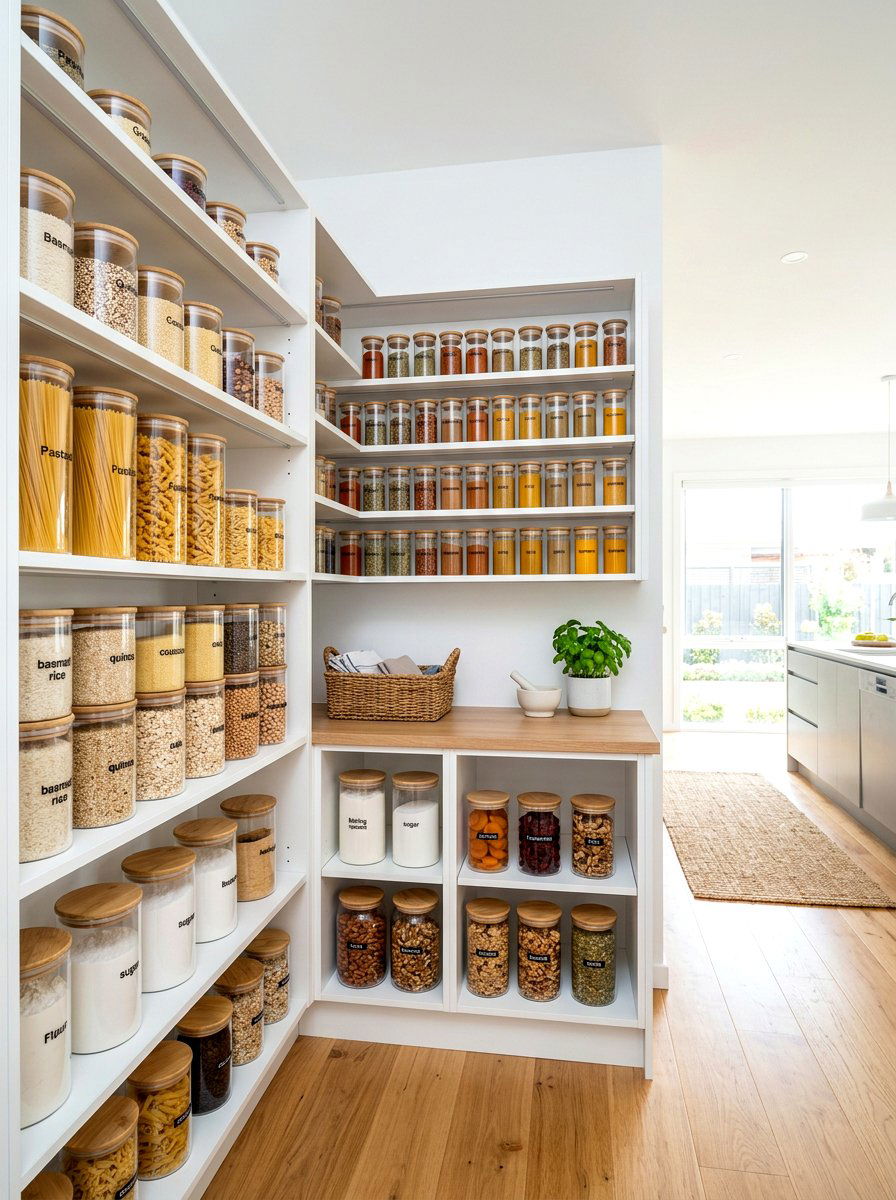 Glass Jar Pantry - 30 reusable storage ideas