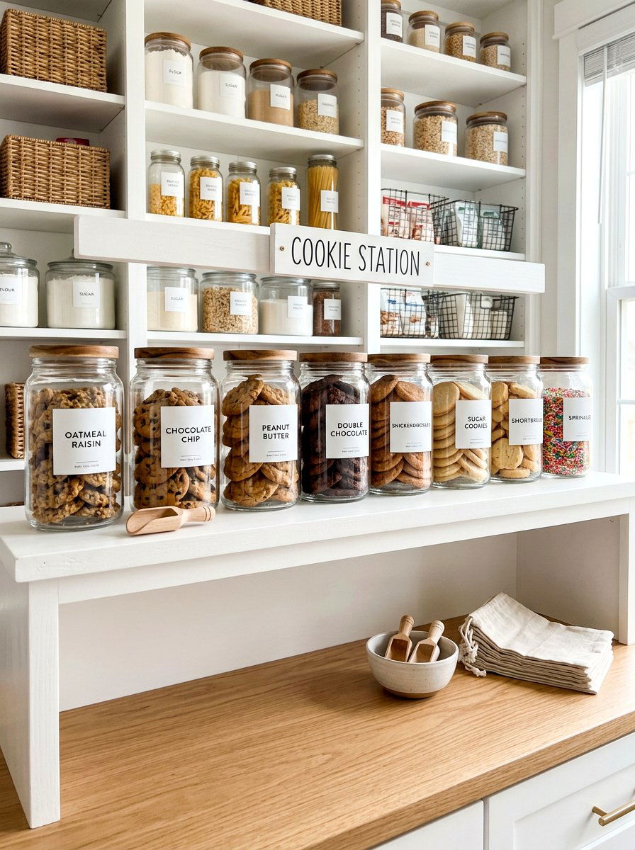 Glass Jar Pantry - 30 cookie station ideas