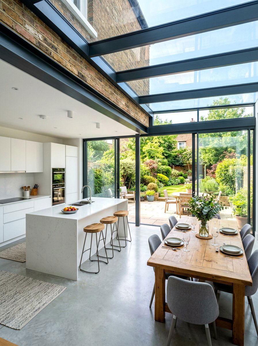 Glass Kitchen Extension - 30 glass room addition ideas