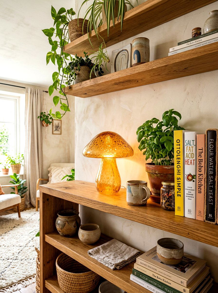 Glass Mushroom Lamp - 30 mini lamp kitchen ideas