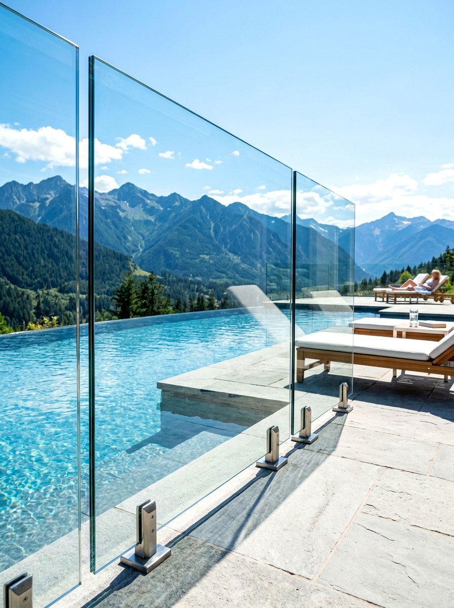 Glass Panel Fence - 30 decorative fence ideas