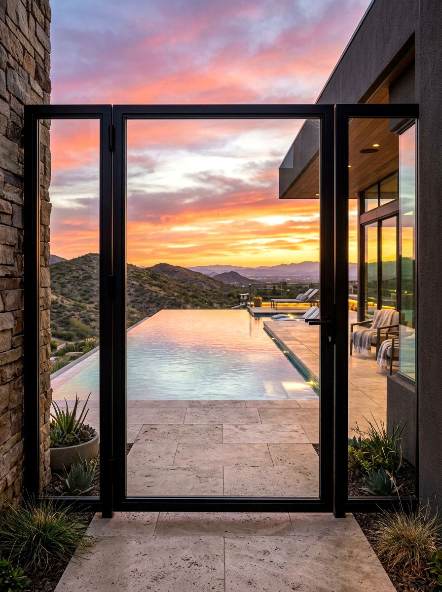 Glass Panel Gate - 30 garden gate ideas