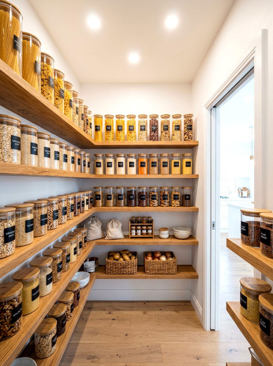 Glass Pantry Storage Jar - 30 eco friendly kitchen ideas