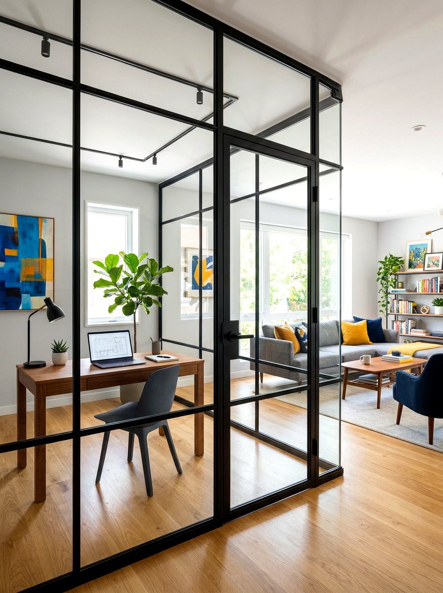 Glass Partition Office - 30 work from home office ideas