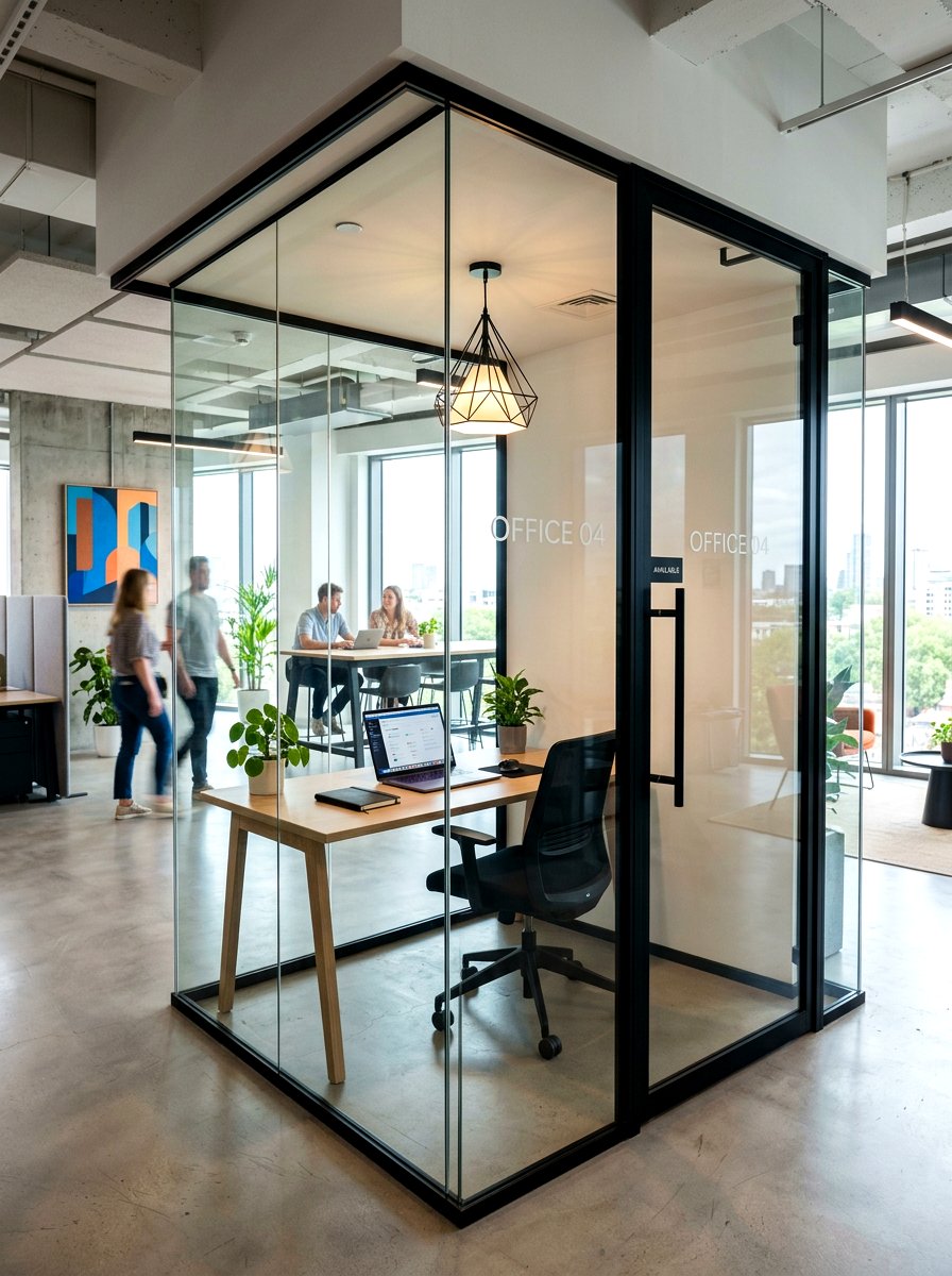 Glass Partition Office - 30 office nook apartment ideas