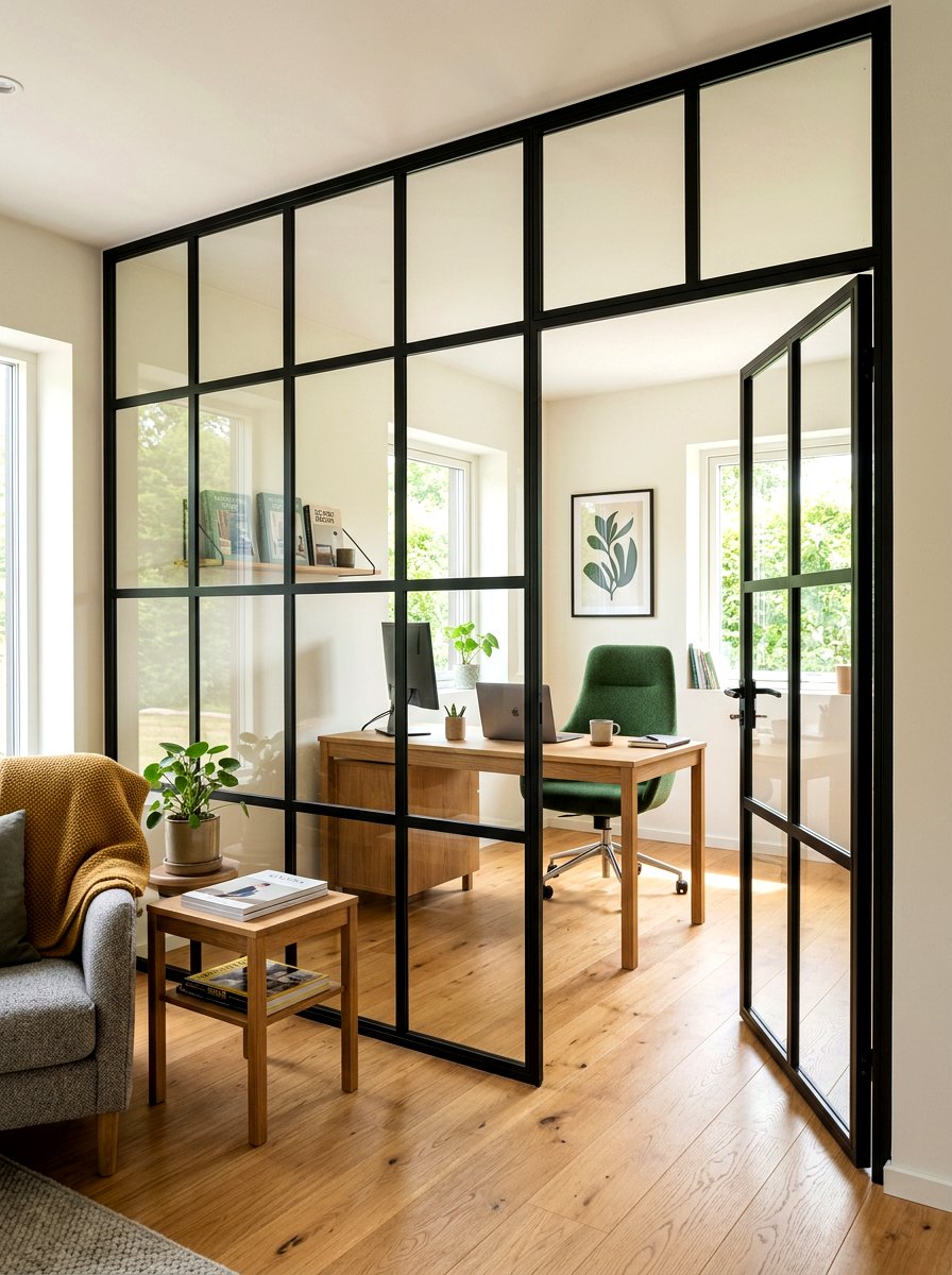 Glass Partition Wall - 30 cozy compartmentalized home ideas