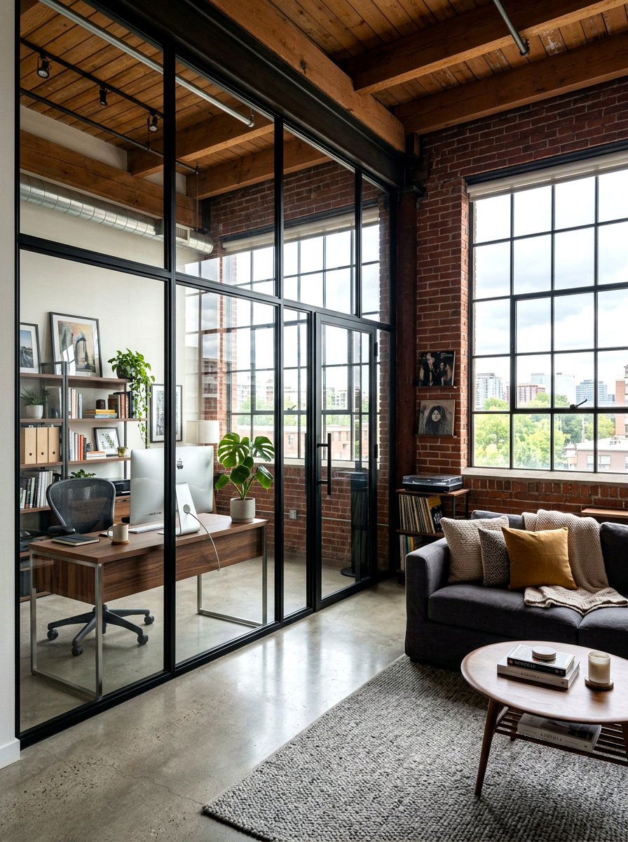 Glass Partition - 30 room divider ideas