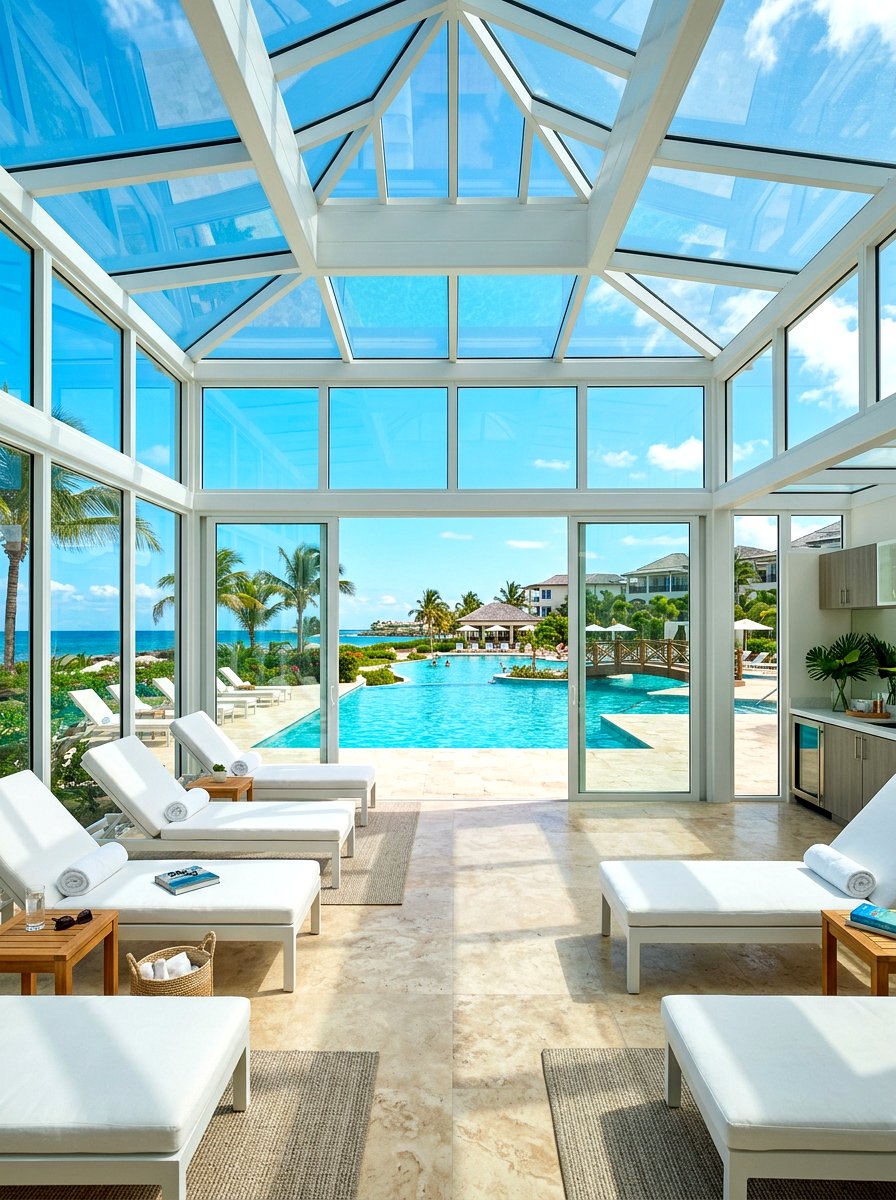 Glass Pool House - 30 glass room addition ideas