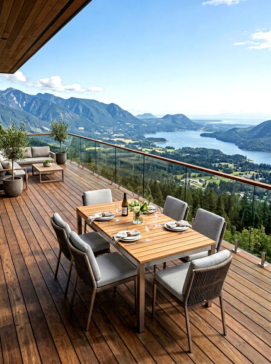 Glass Railing Deck Dining - 30 deck dining zone ideas