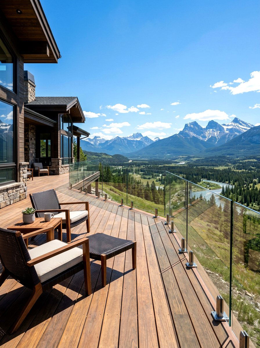 Glass Railing System - 30 modern landscaping ideas