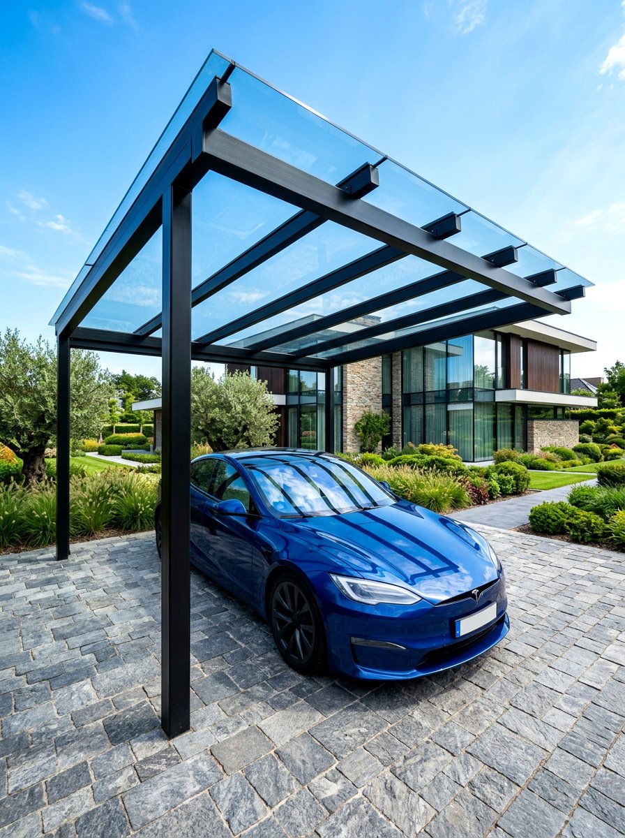 Glass Roof Carport - 30 carport design ideas