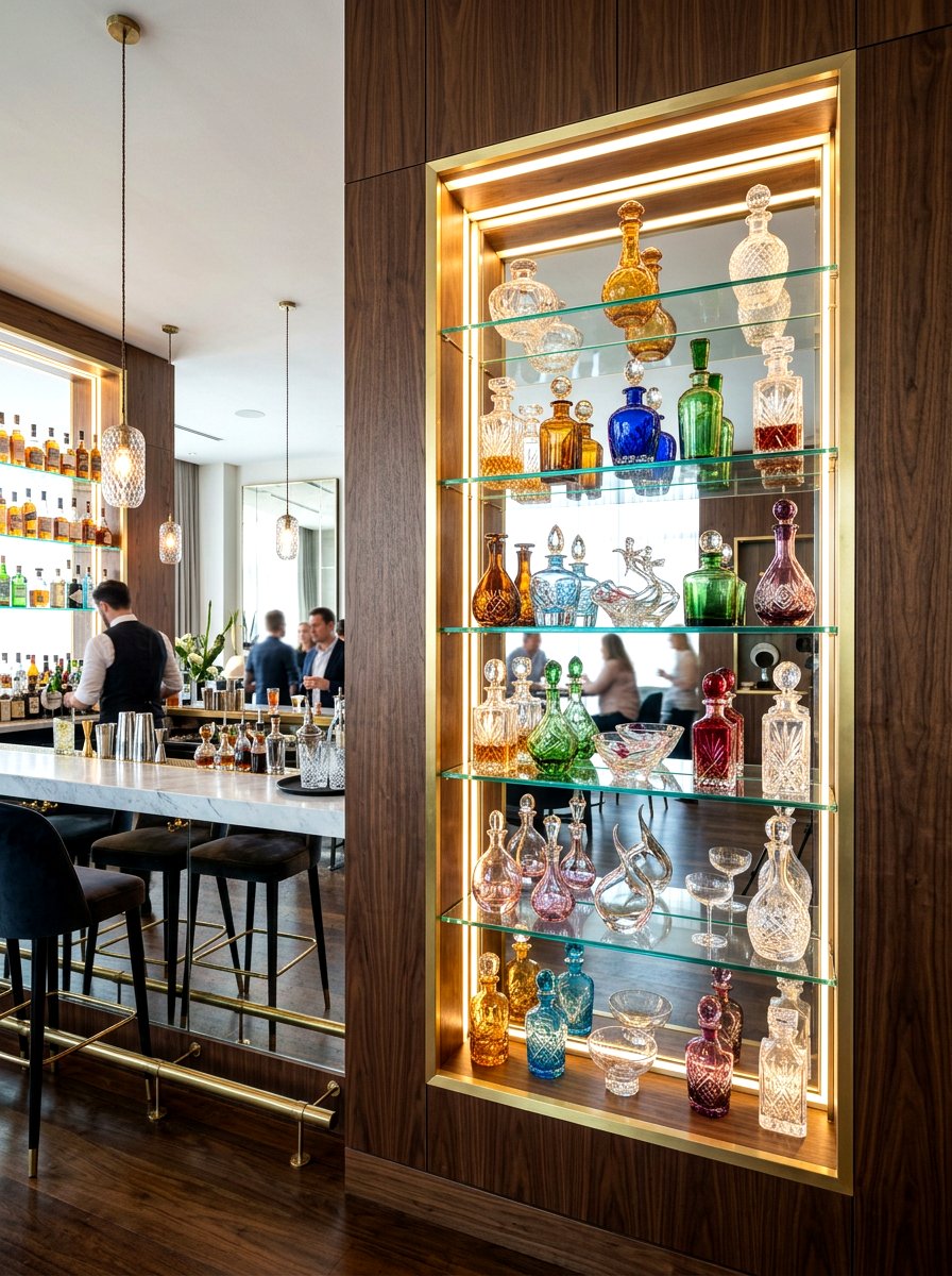 Glass Shelf Niche - 30 niche shelf styling ideas