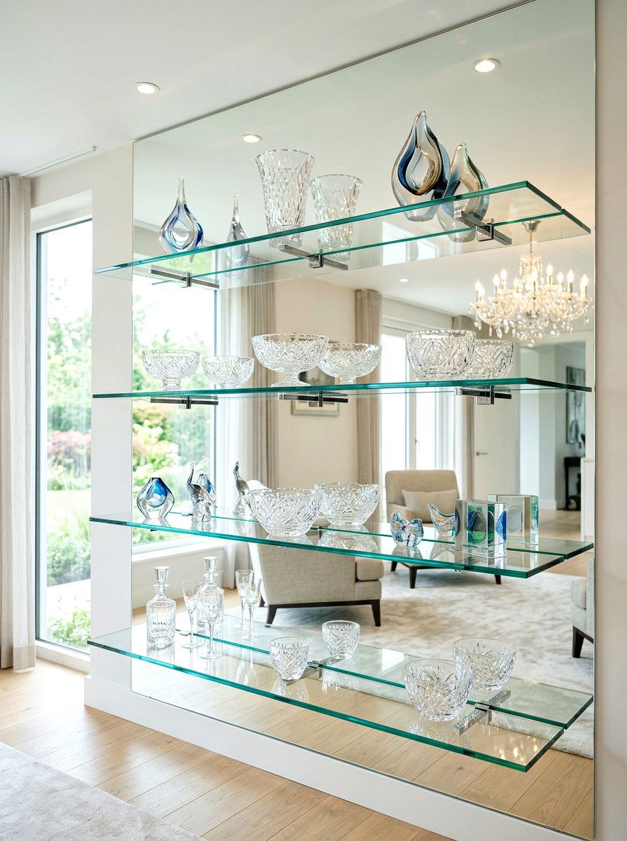 Glass Shelf Styling - 30 shelf styling ideas