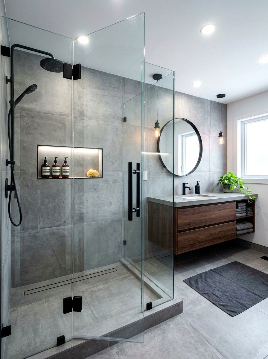 Glass Shower Door - 30 nontoxic bathroom ideas