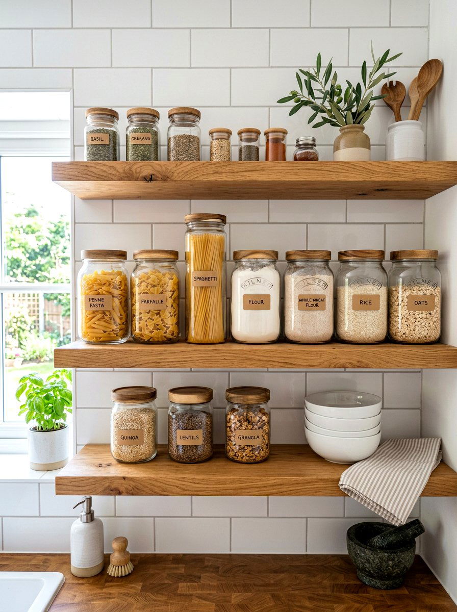 Glass Storage Jar - 30 kitchen organization ideas