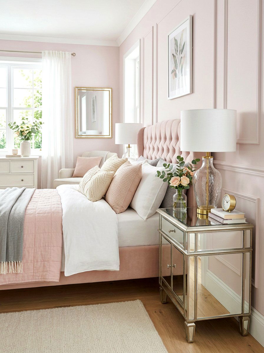 Glass Table Lamp - 30 bedside lighting ideas