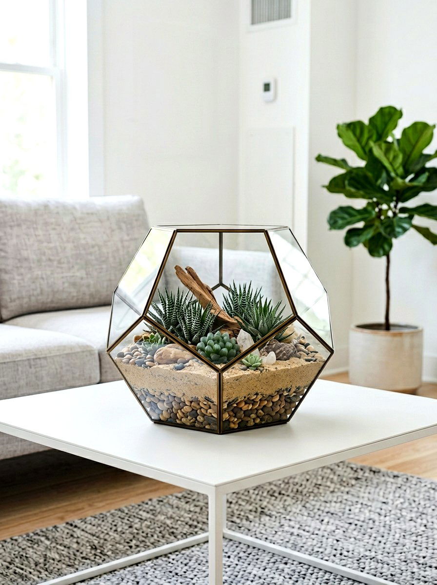 Glass Terrarium Display - 30 succulent garden ideas