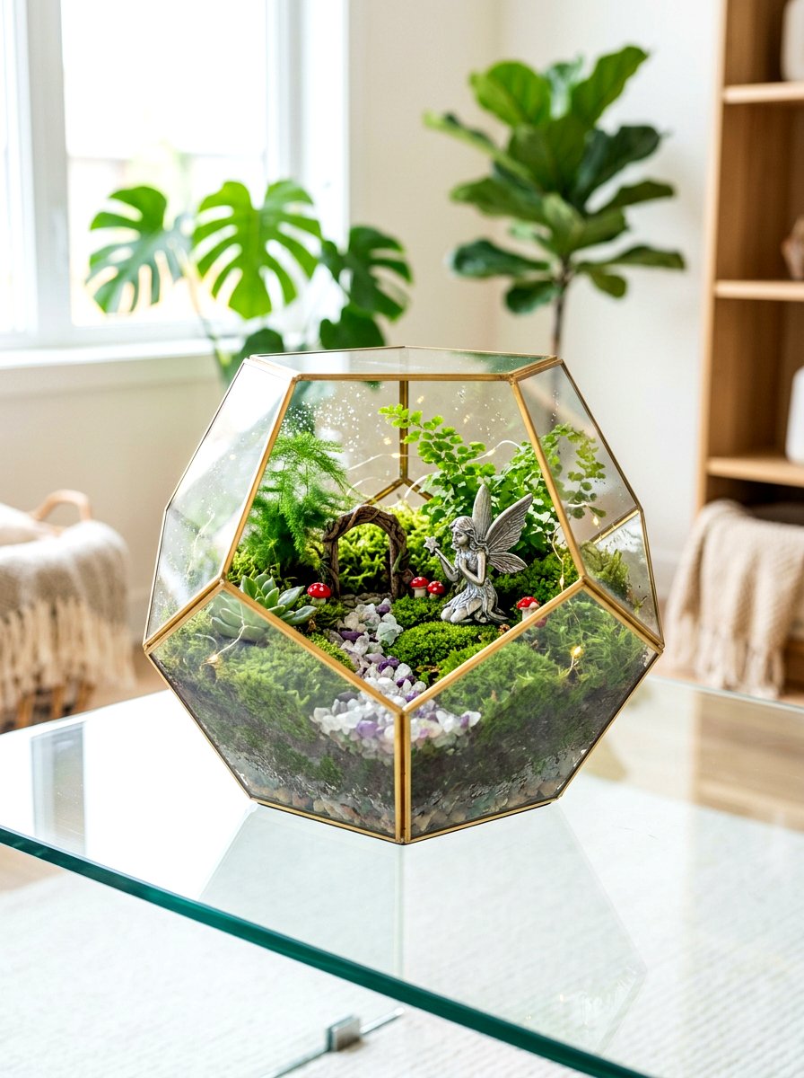 Glass Terrarium Fairy Garden - 30 miniature fairy garden ideas